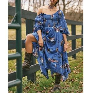 Free People Floral Maxi Dress XS